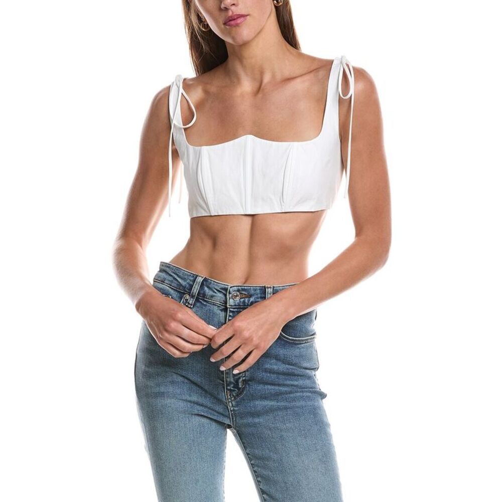 For Love & Lemons Womens  Layla Corset Top, White